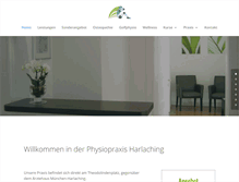 Tablet Screenshot of physiopraxis-harlaching.de